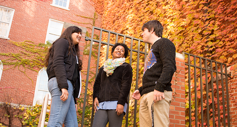 students on campus